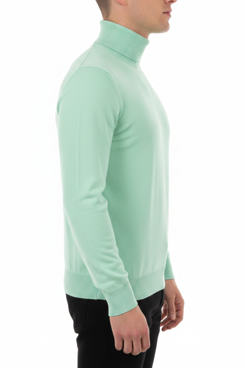 Green water turtleneck men
