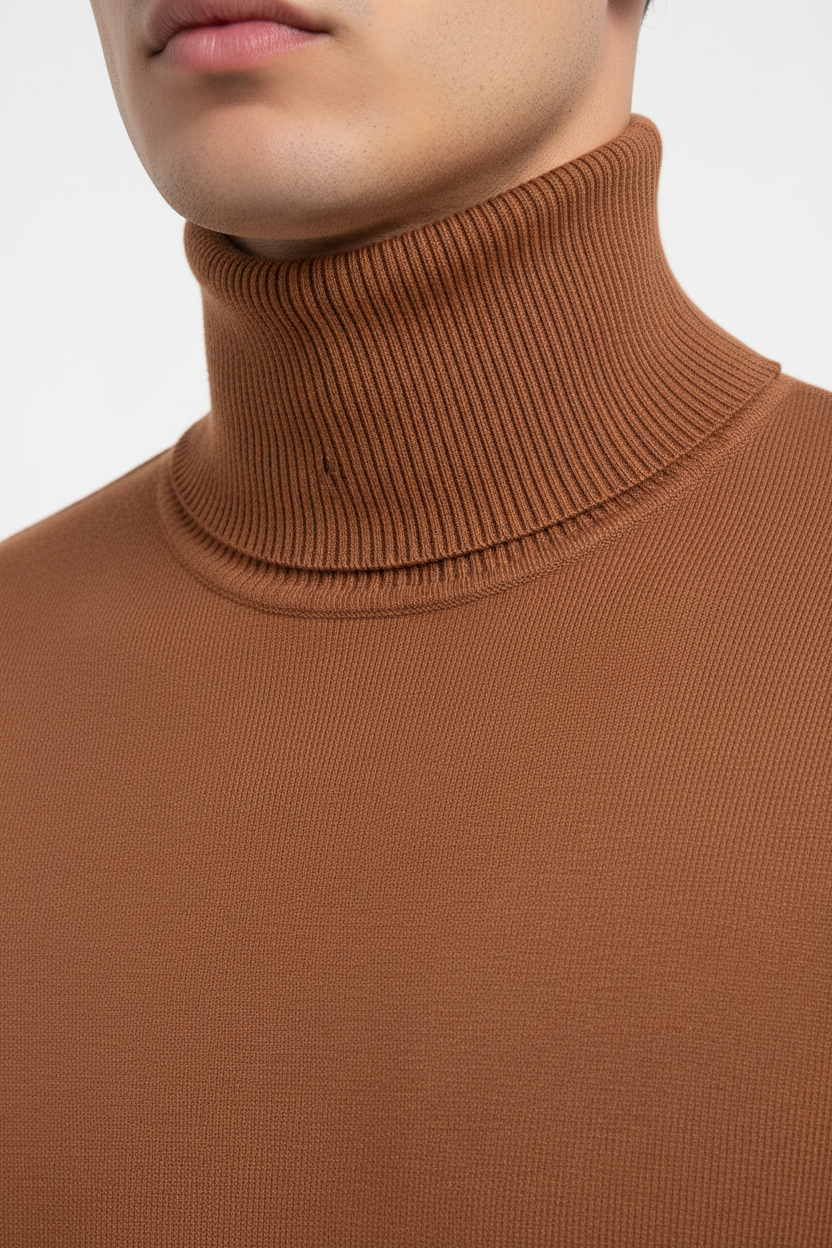 Uomini Turtleneck di cammello