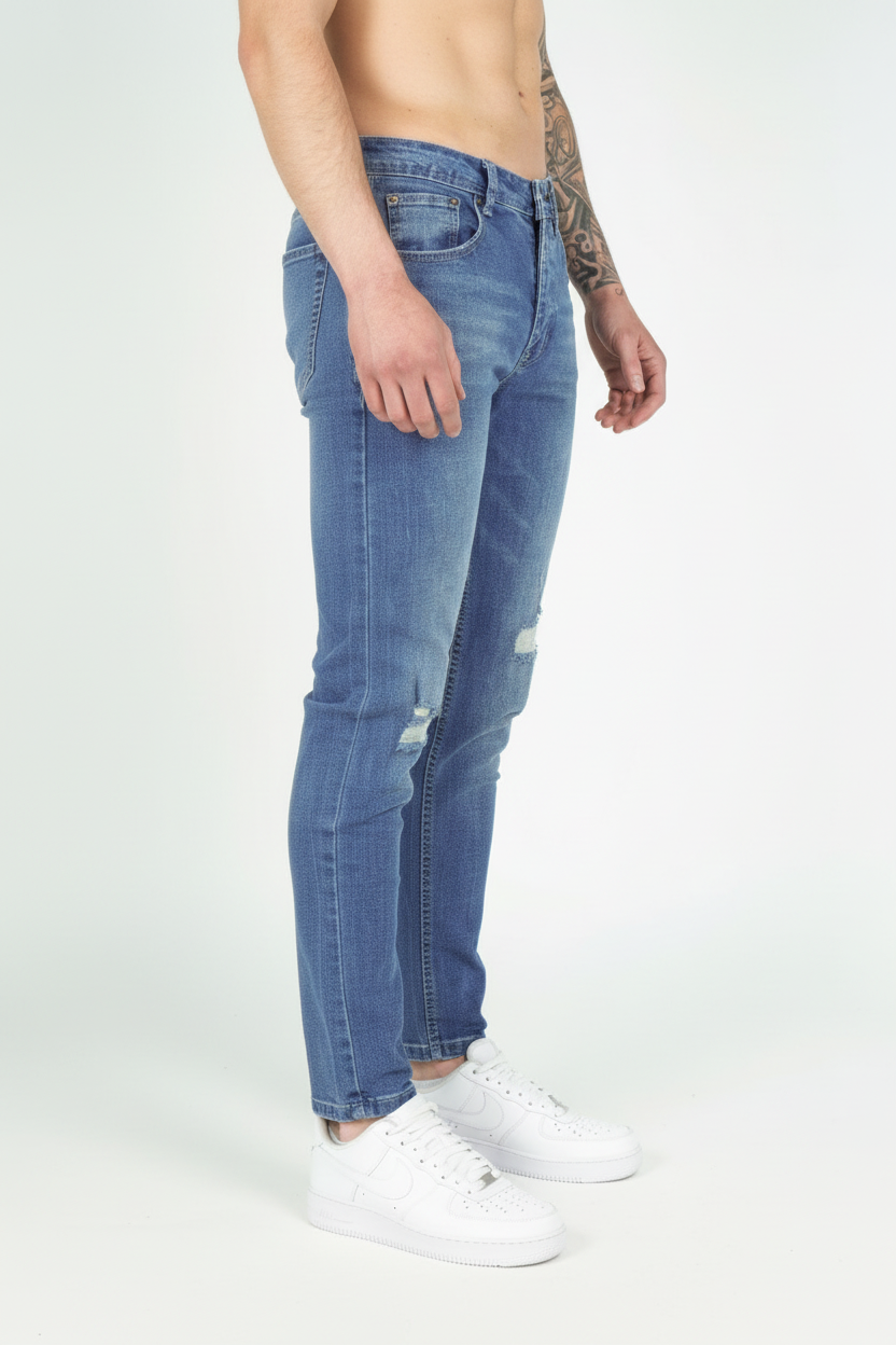 Jean Essentiel Déchiré Bleu