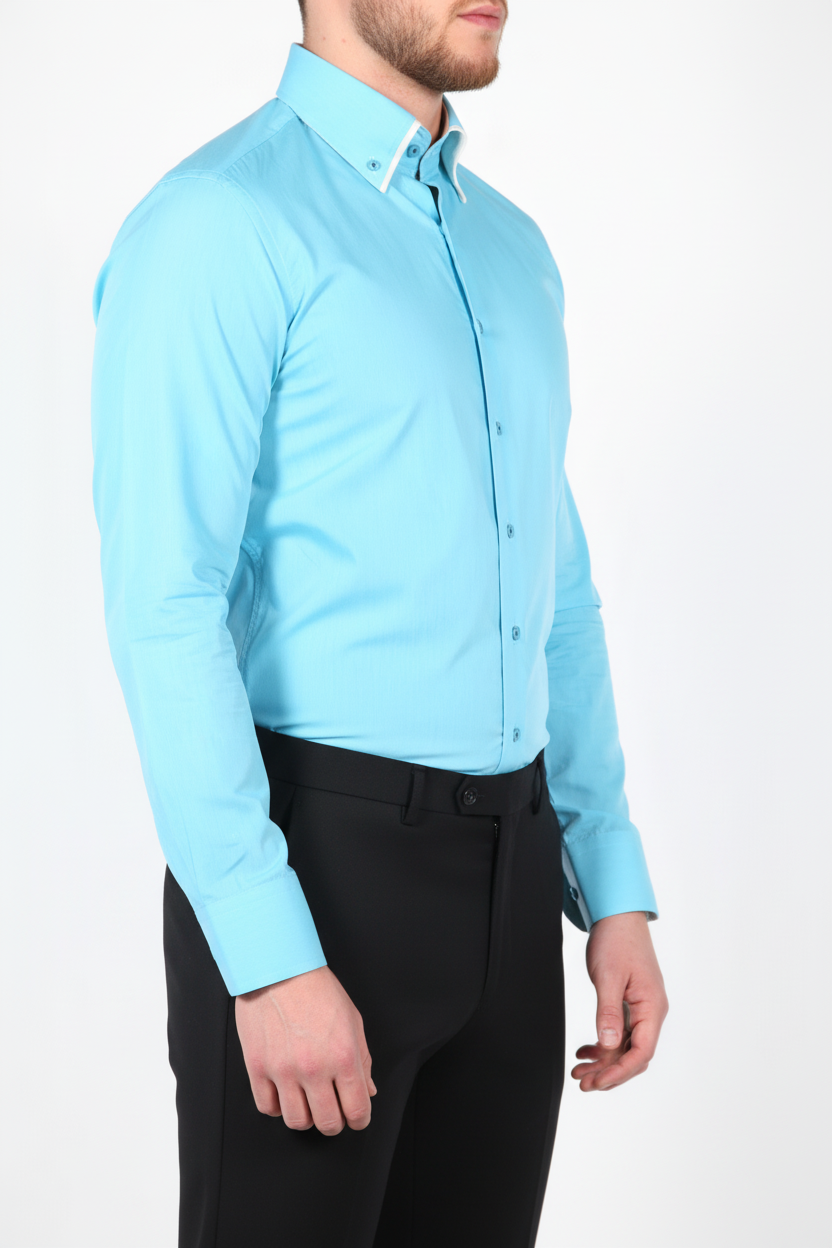 Overhemd Parla Turquoise