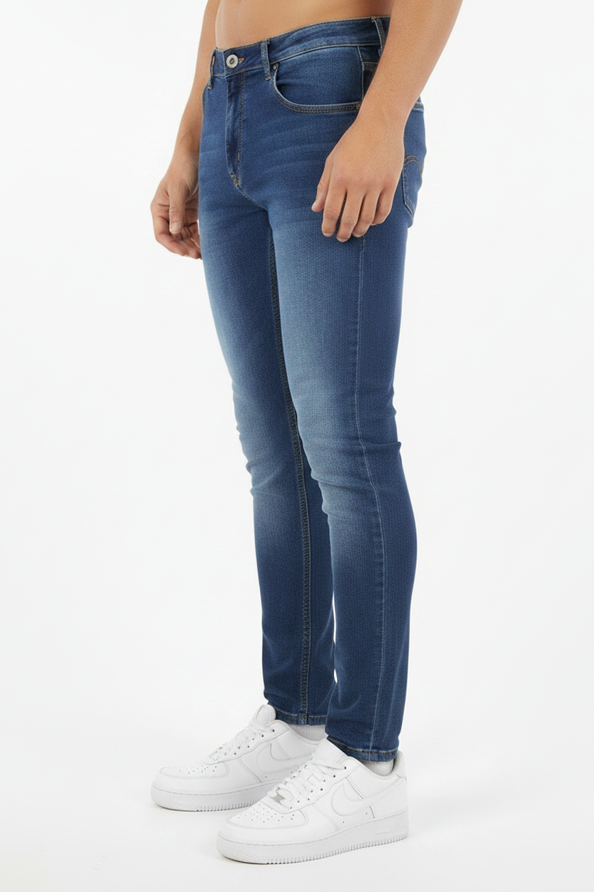 Lucca Slim Fit Jeans Donker Blauw