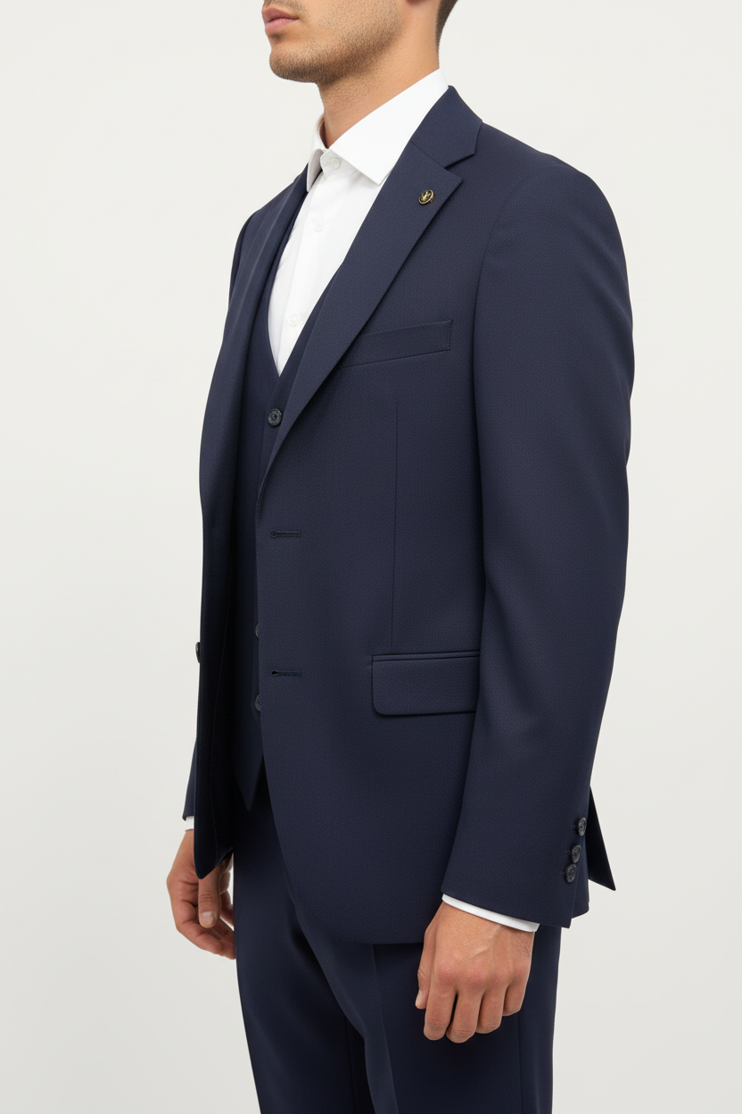 Morvelli Driedelig Pak Navy