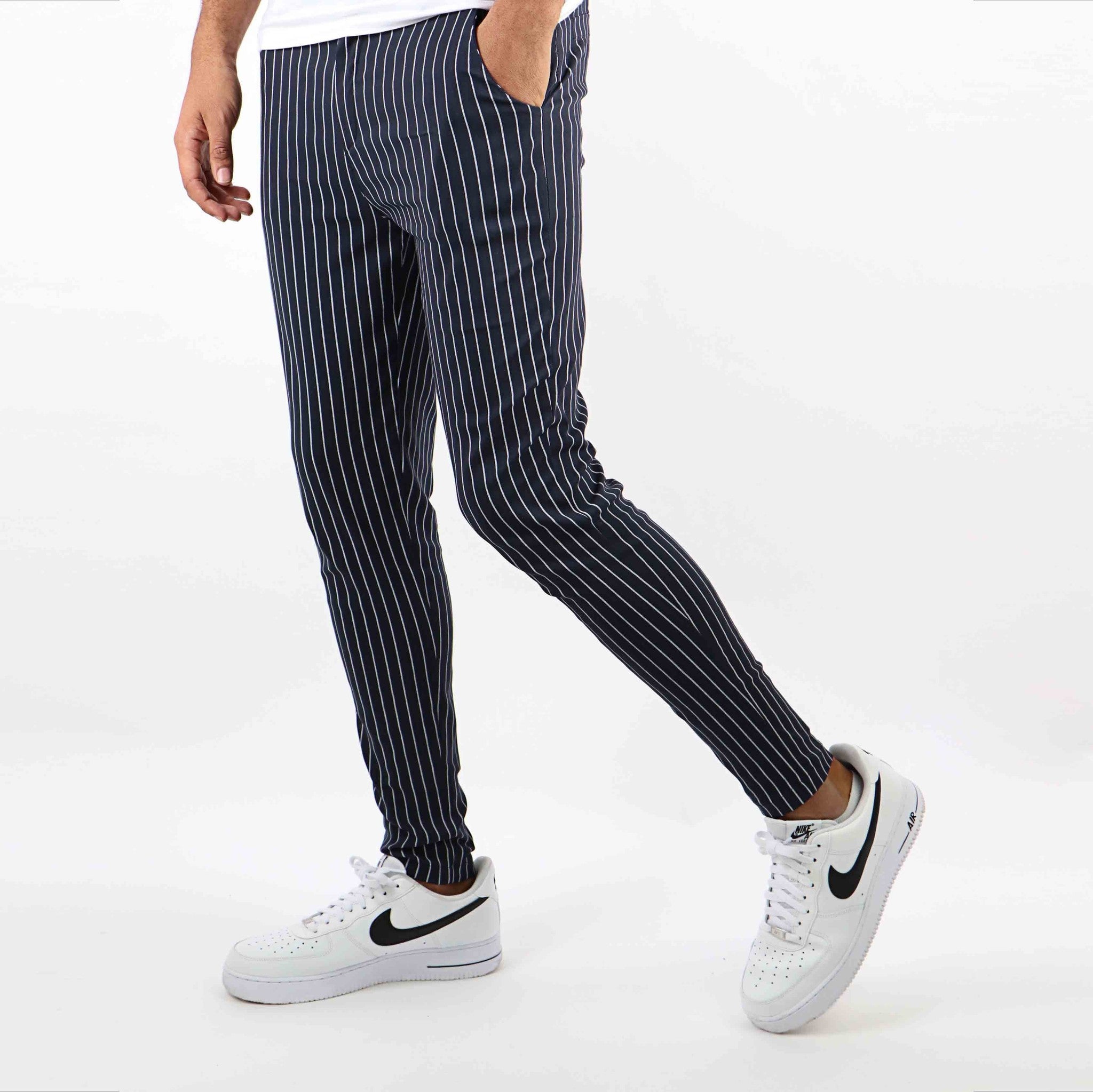 Chino Stripe Blauw
