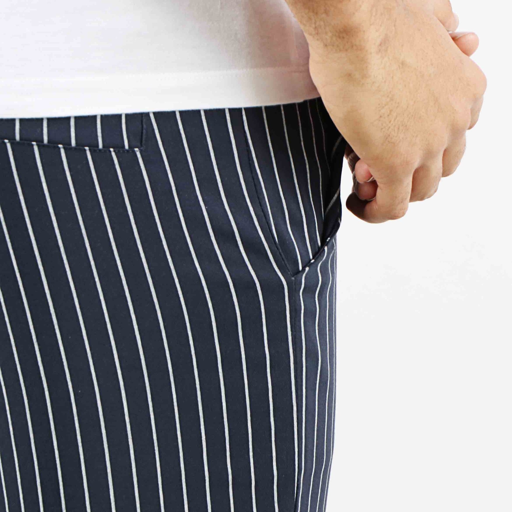 Chino Stripe Blauw