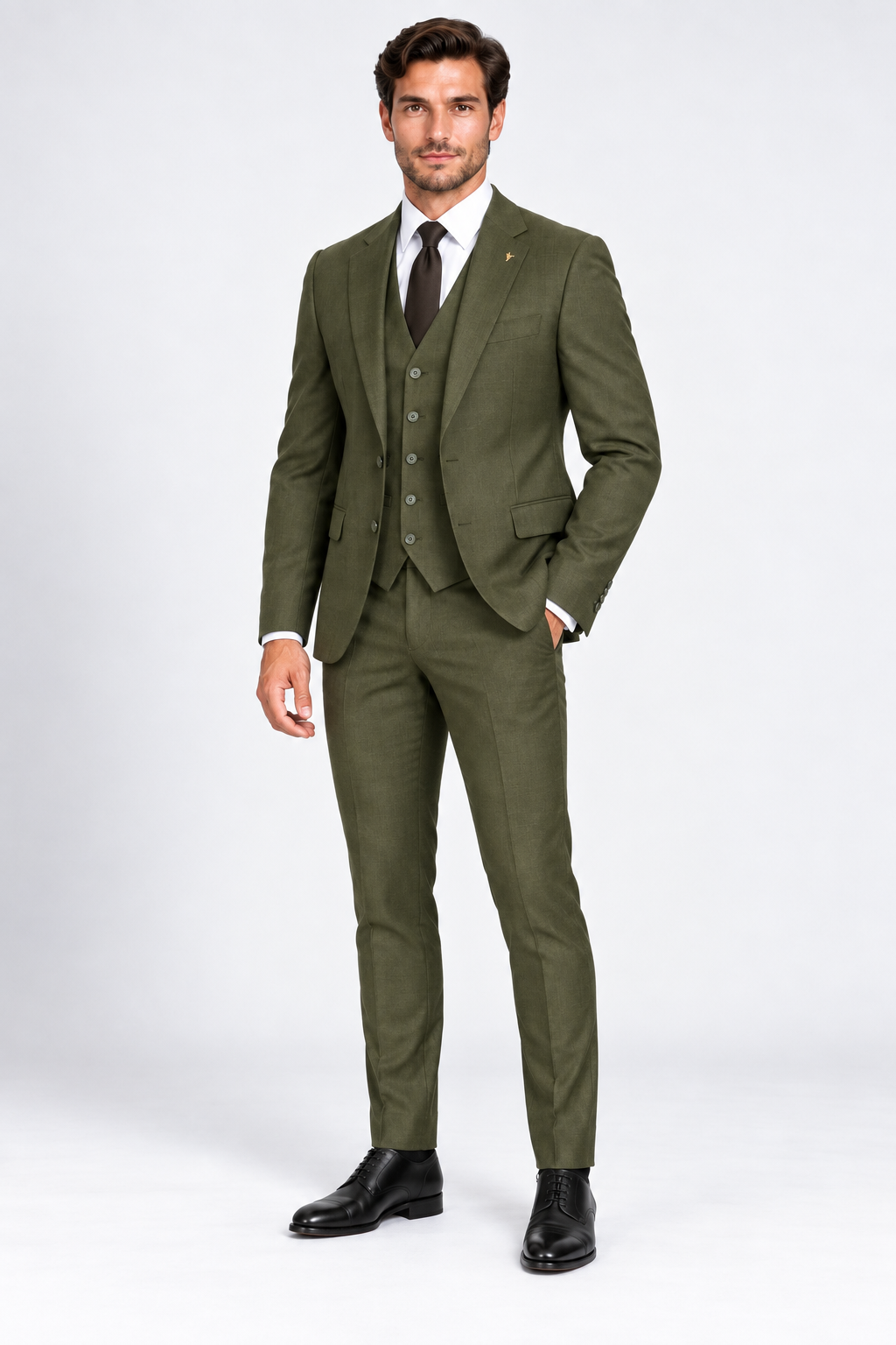 Milano Three-piece suit Olive Green