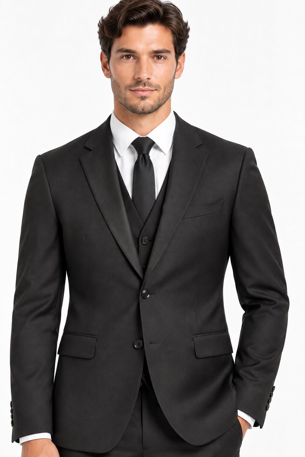 Milano Three-piece Suit Black