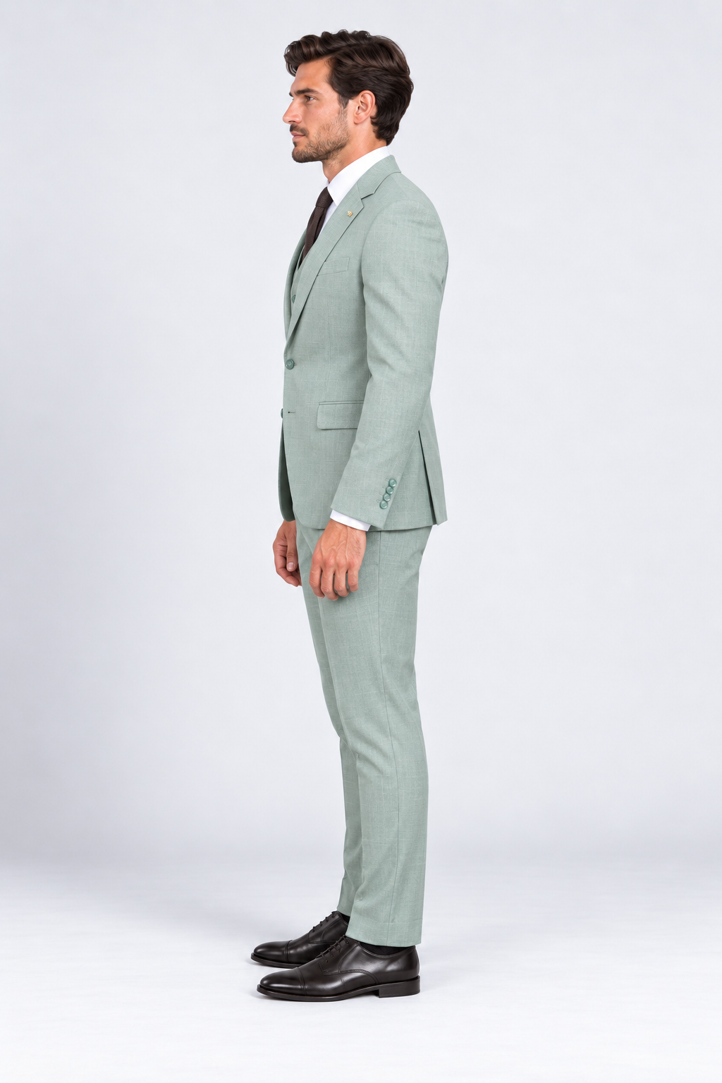Monaco Three-piece Suit Light Green