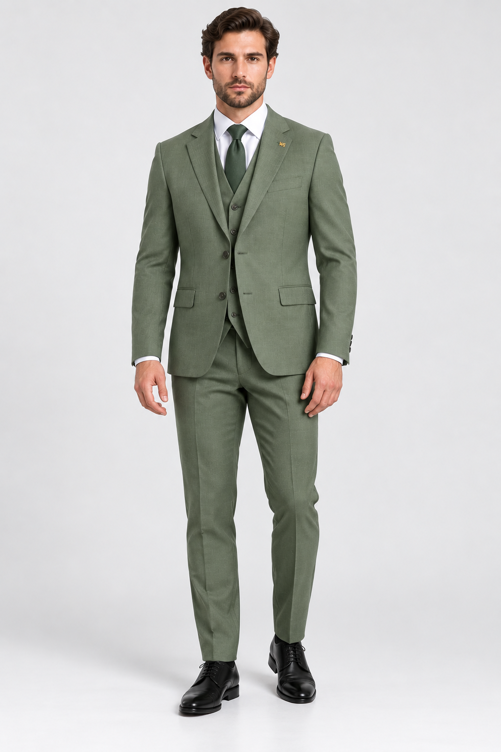 Portofino Three-piece Suit Sage Green