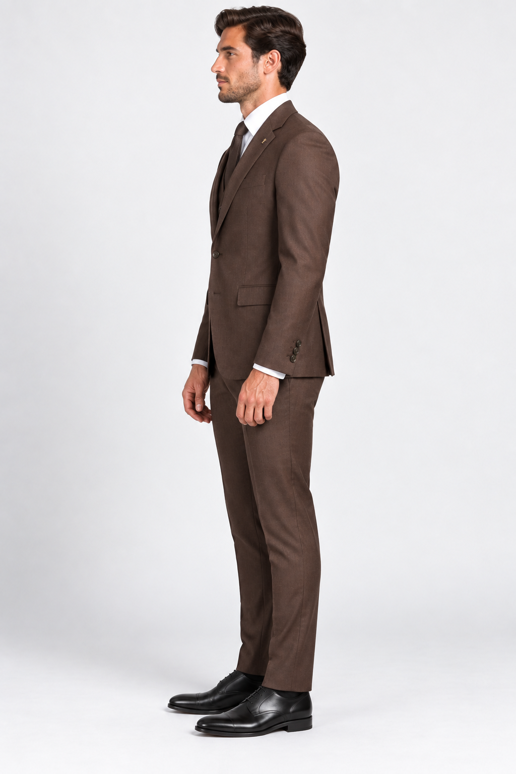Portofino Three-piece Suit Dark Brown