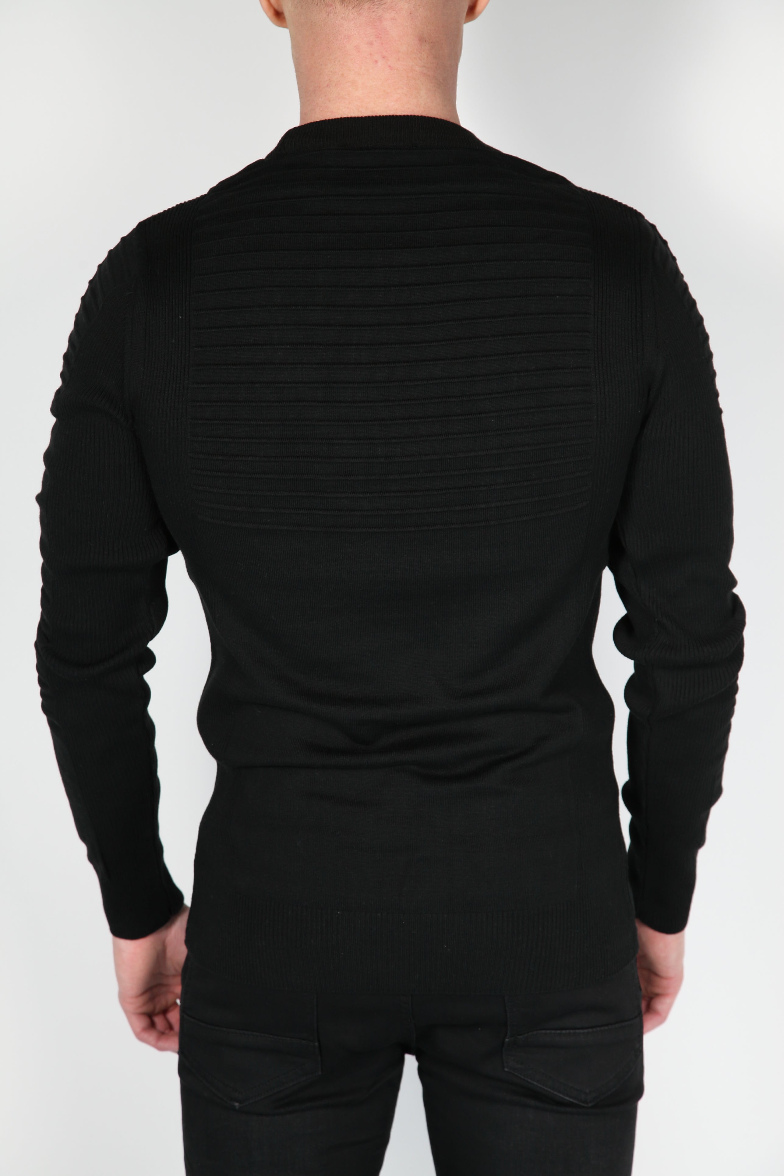 Sweater Rib Zwart