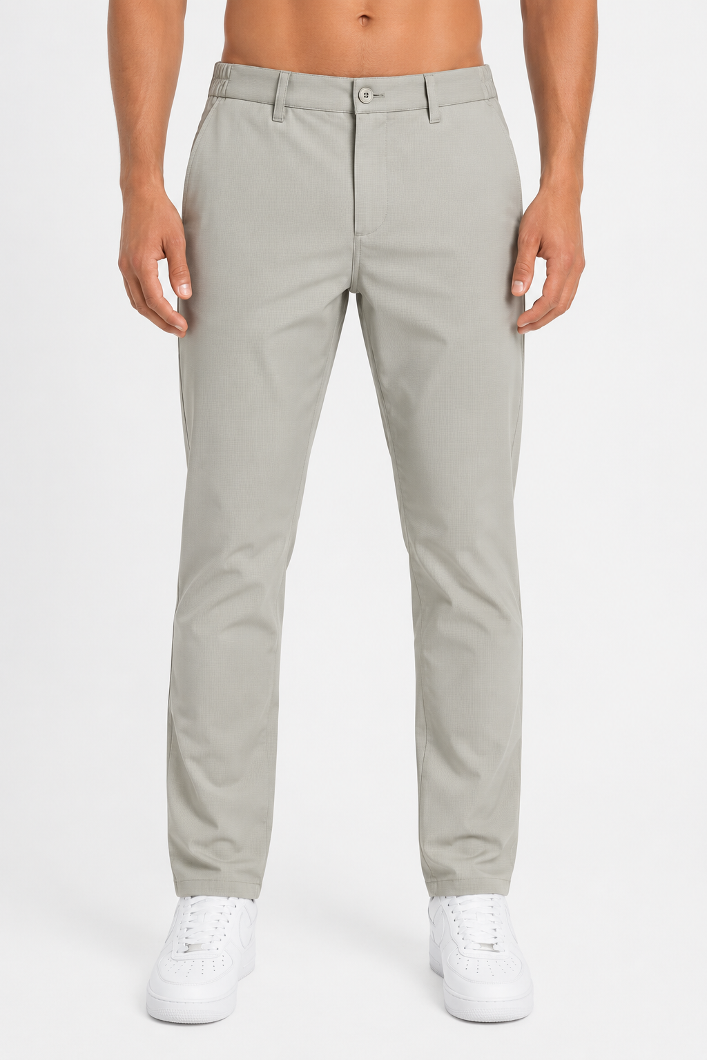 VALENCI Tech Pants Grey - Front closeup