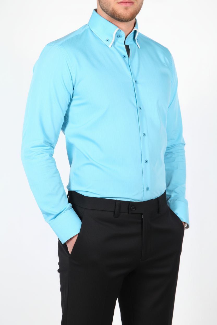 Overhemd Parla Turquoise