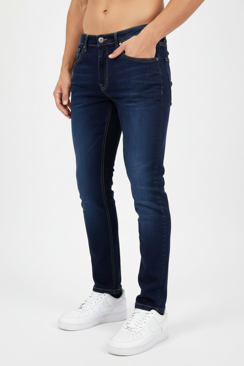 Lucca Slim Fit Jeans Marineblau
