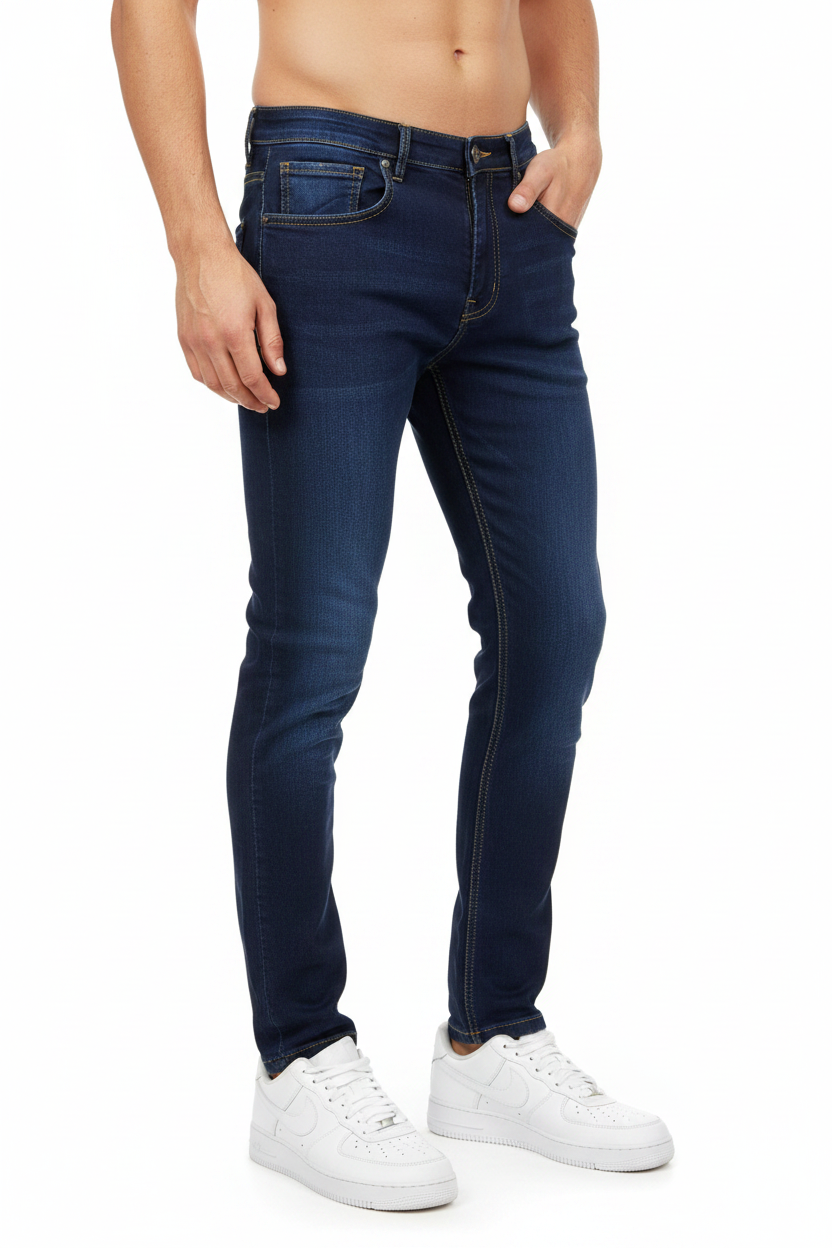 Lucca Slim Fit Jeans Marineblau