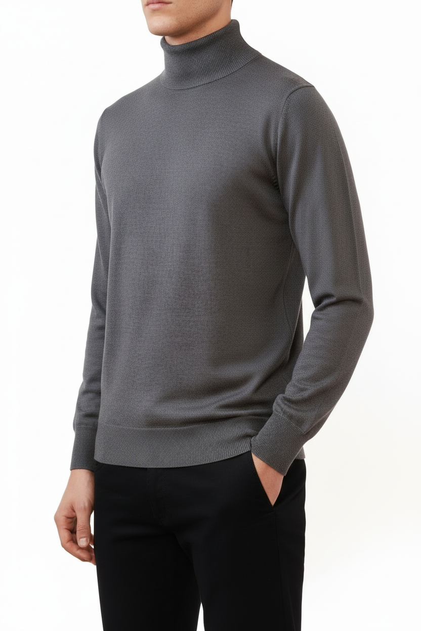 Rollkragenpullover Valenci Schwarz