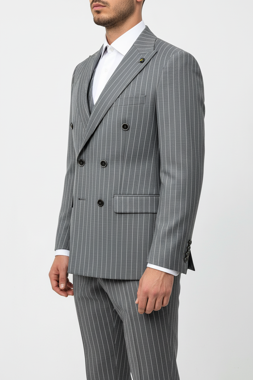 The Imperio Double Breasted Grijs