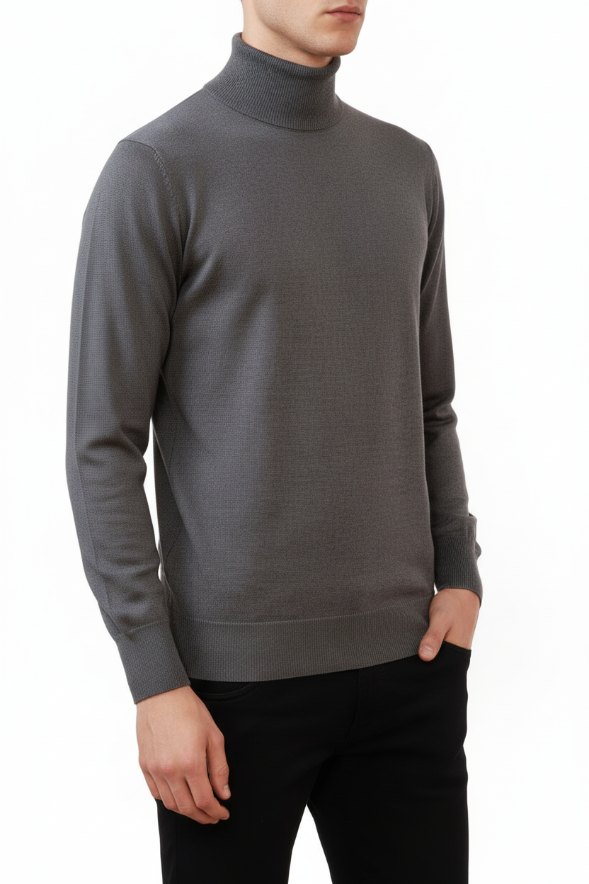 Rollkragenpullover Valenci Schwarz