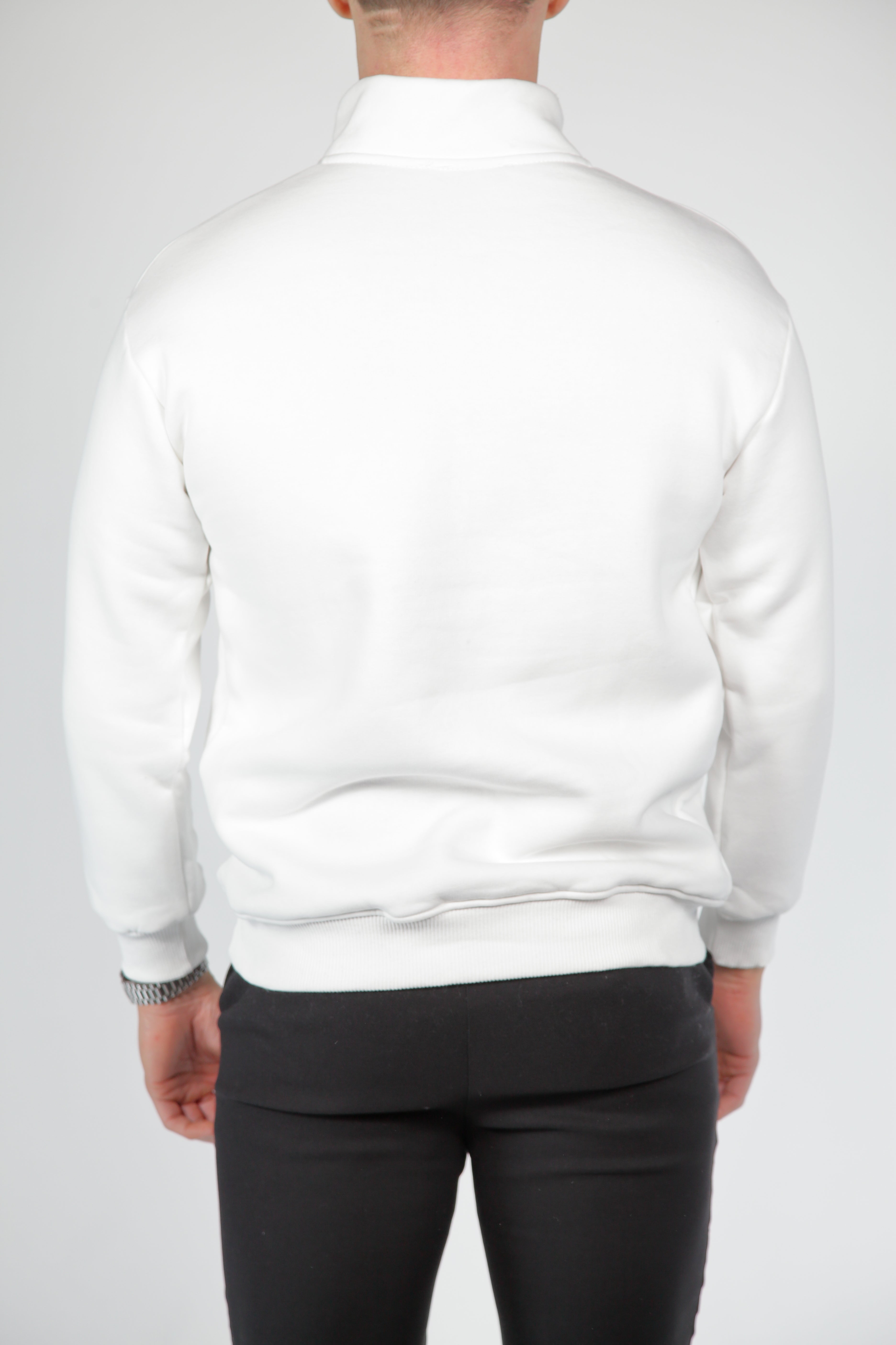 Velluto Witte Half-Zip Sweater Wit