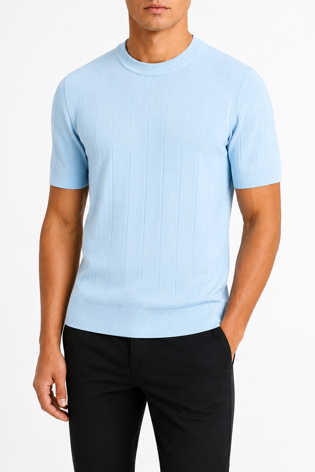 T-Shirt Vero Light Blue - Front view centered
