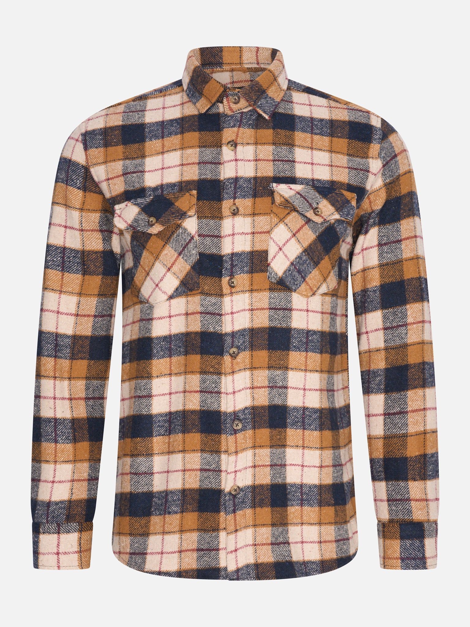 Flannel shirt camel