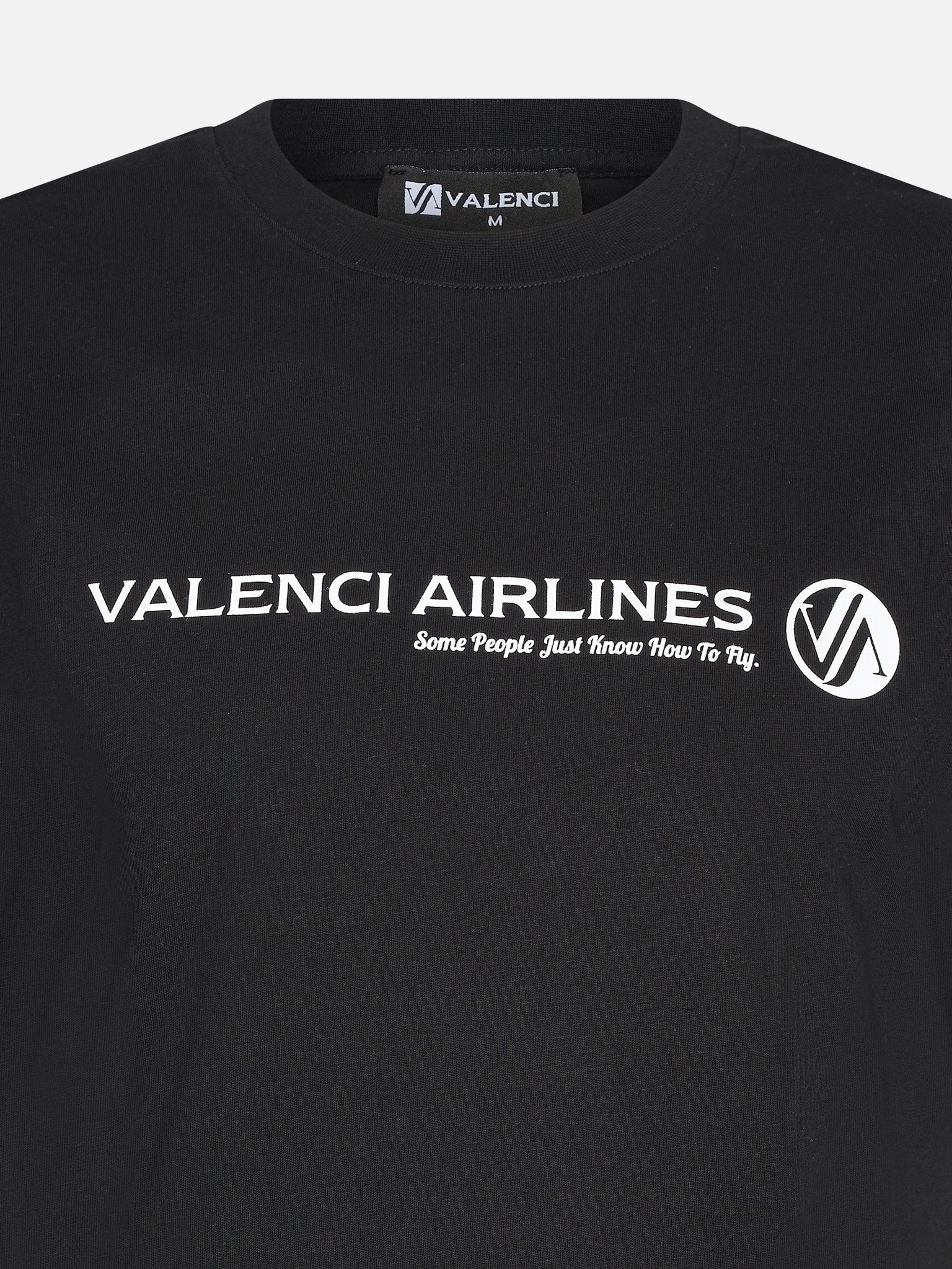 Camiseta Valenci Aerolíneas negras