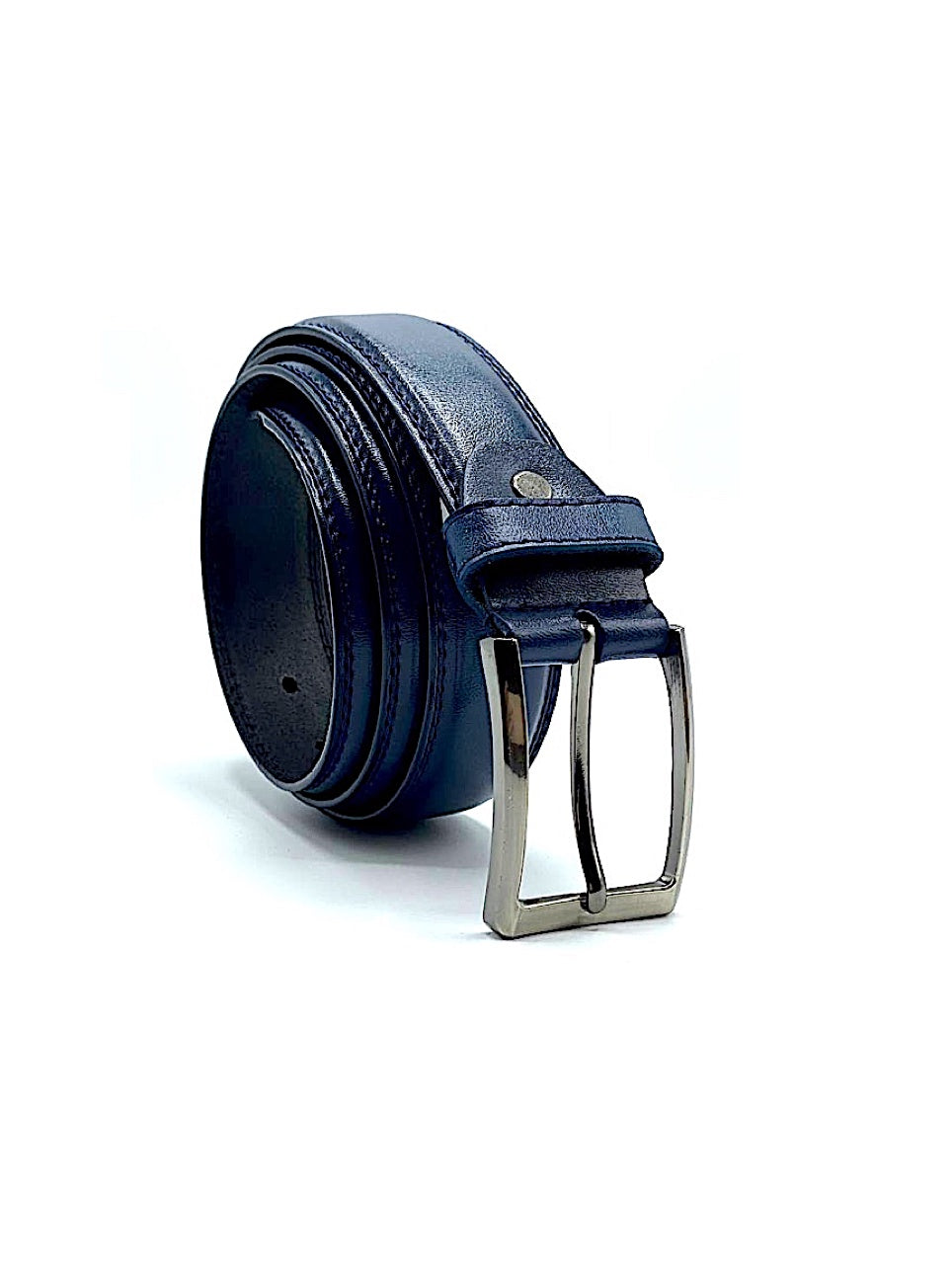 Leather belt Cobeña Navy