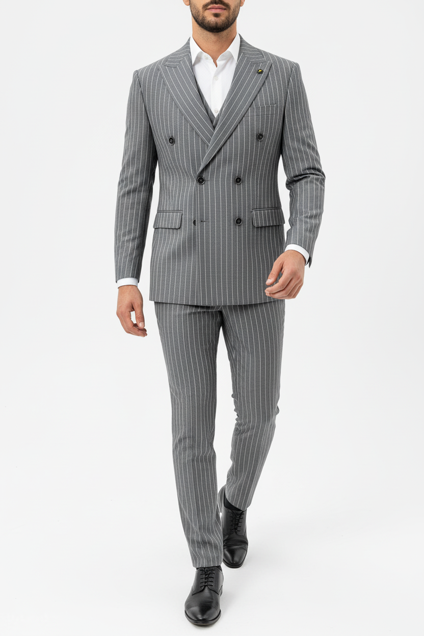 The Imperio Double Breasted Grijs