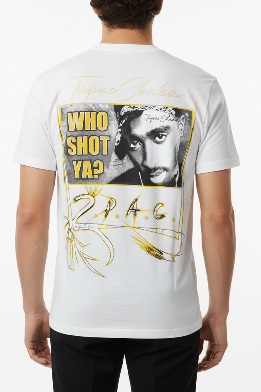 T-shirt Wit Tupac Shakur