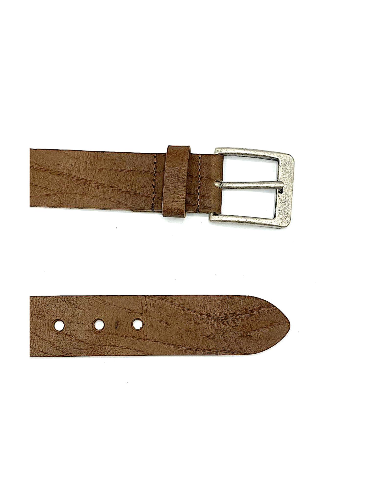Leather belt Croco Gray