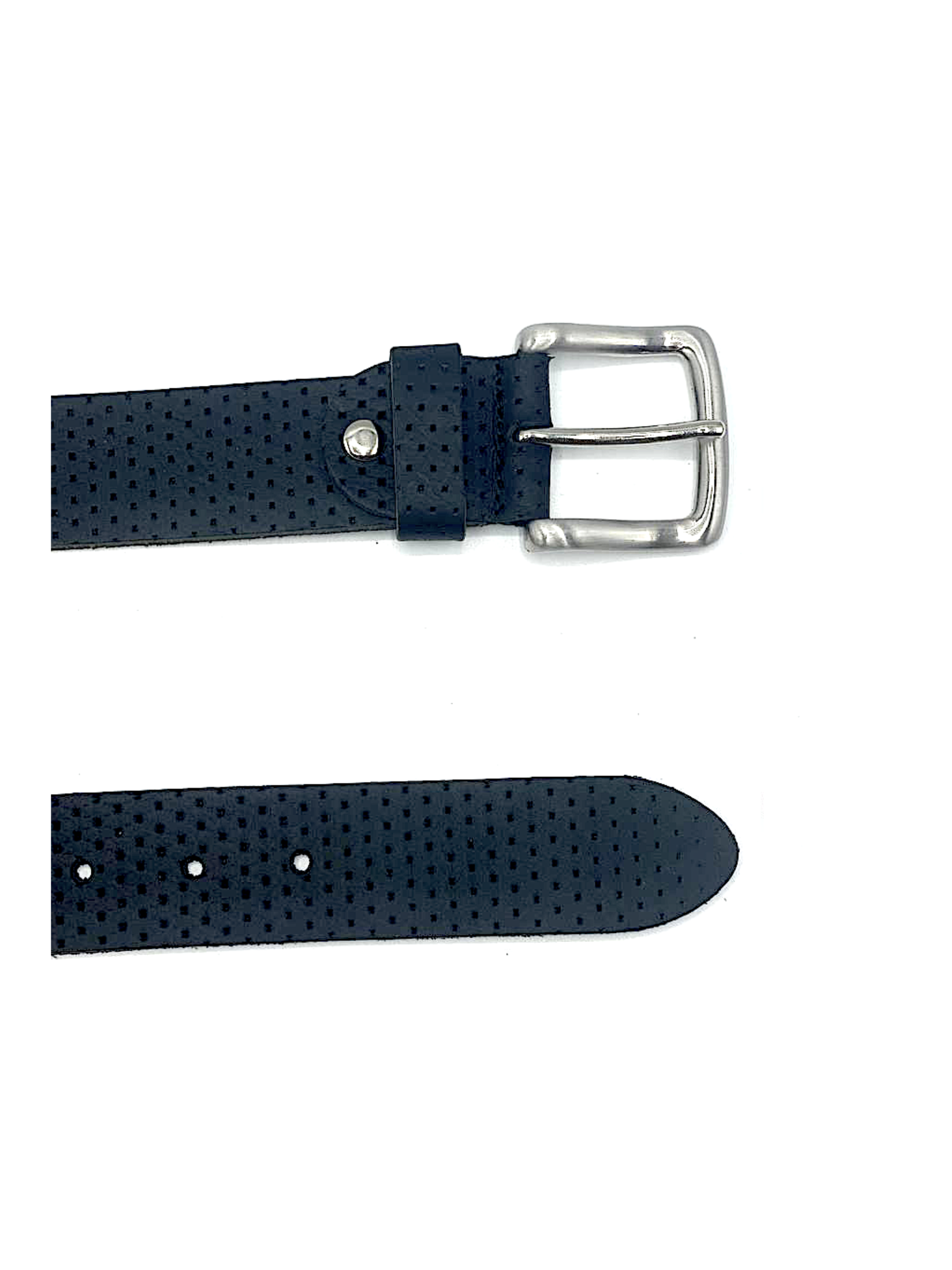 Leather belt Croco Gray