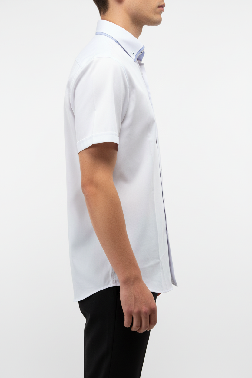 Kortmouw Overhemd Wit