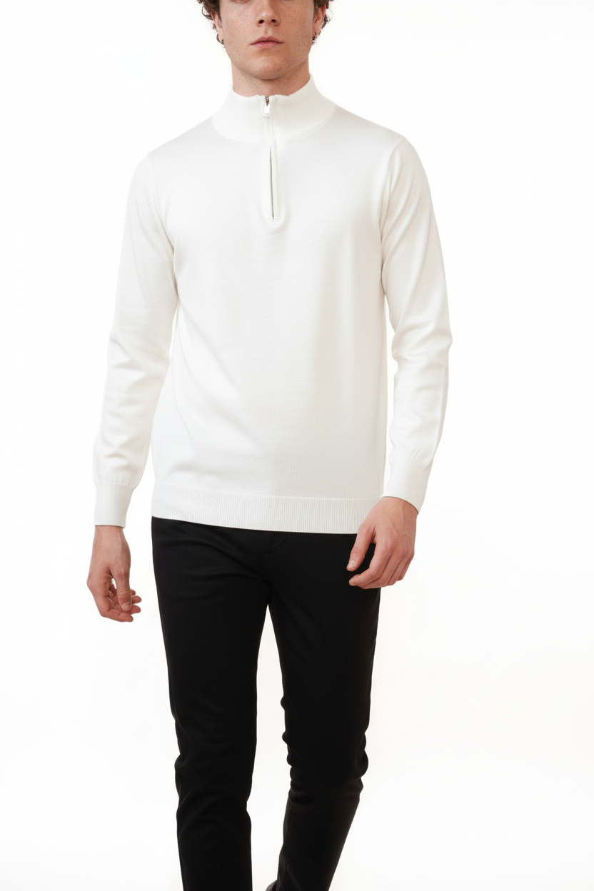 Valenci Halfzip Wit