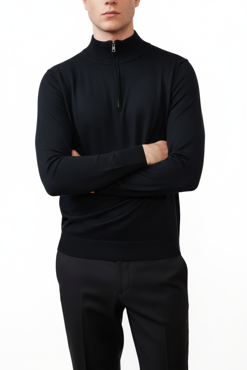 Valenci Halfzip Zwart