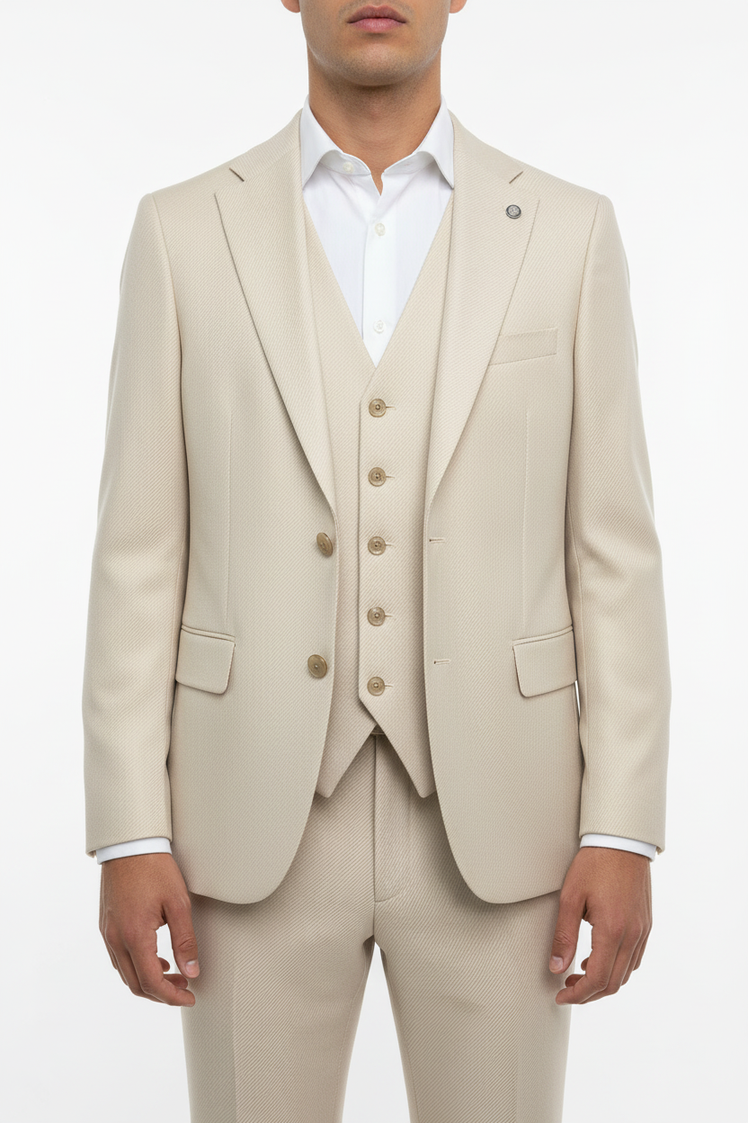 Marcello Driedelig Pak Beige