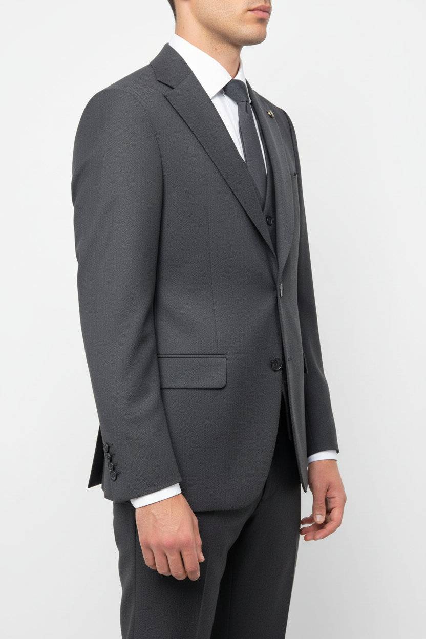 Alverino Driedelig Pak Antraciet