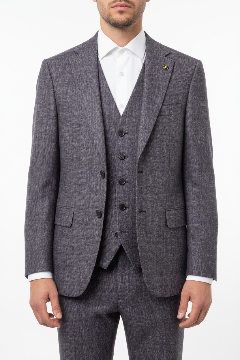 Raffaele Driedelig Pak Paars