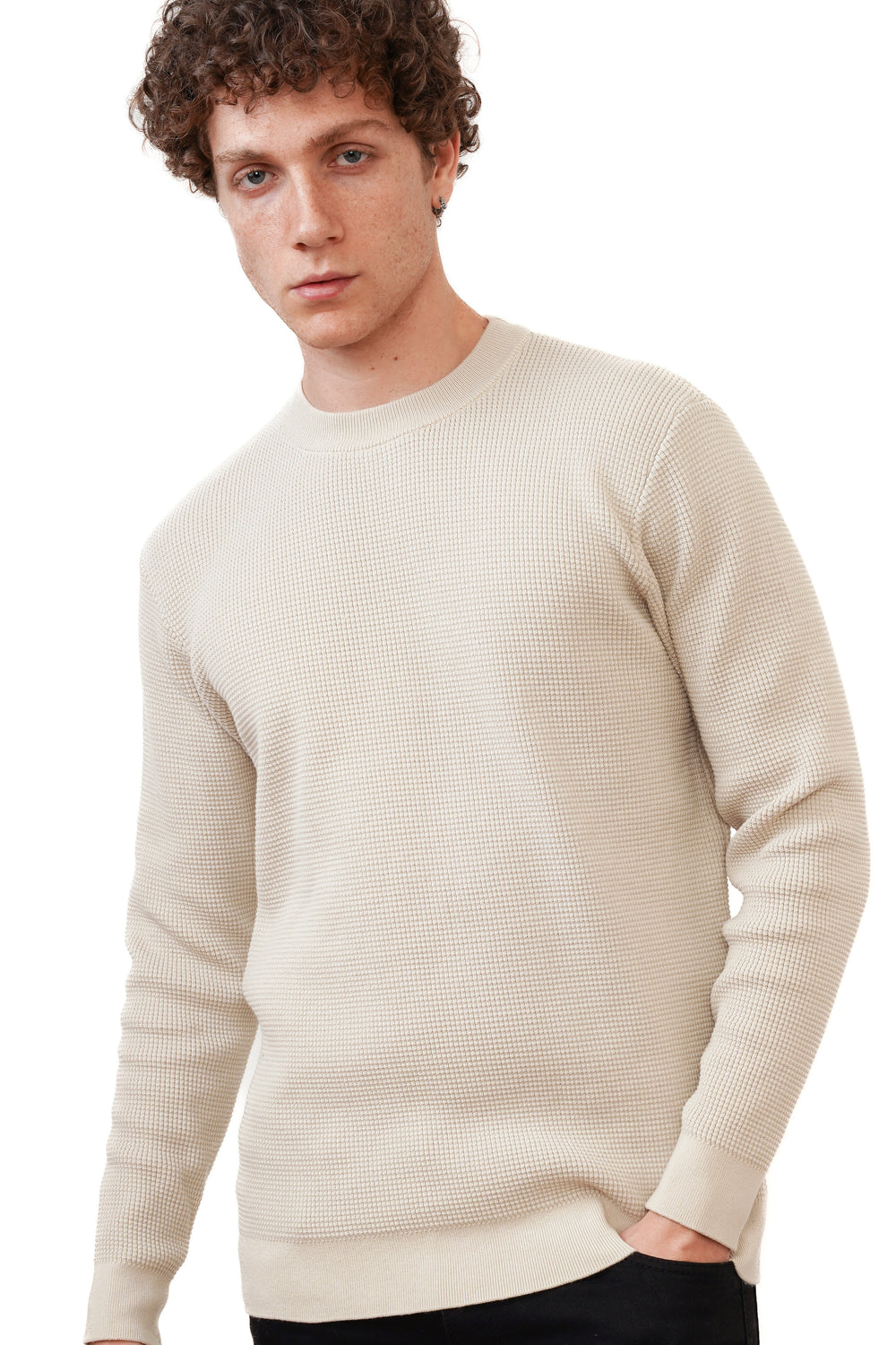 The Caspian Crewneck beige