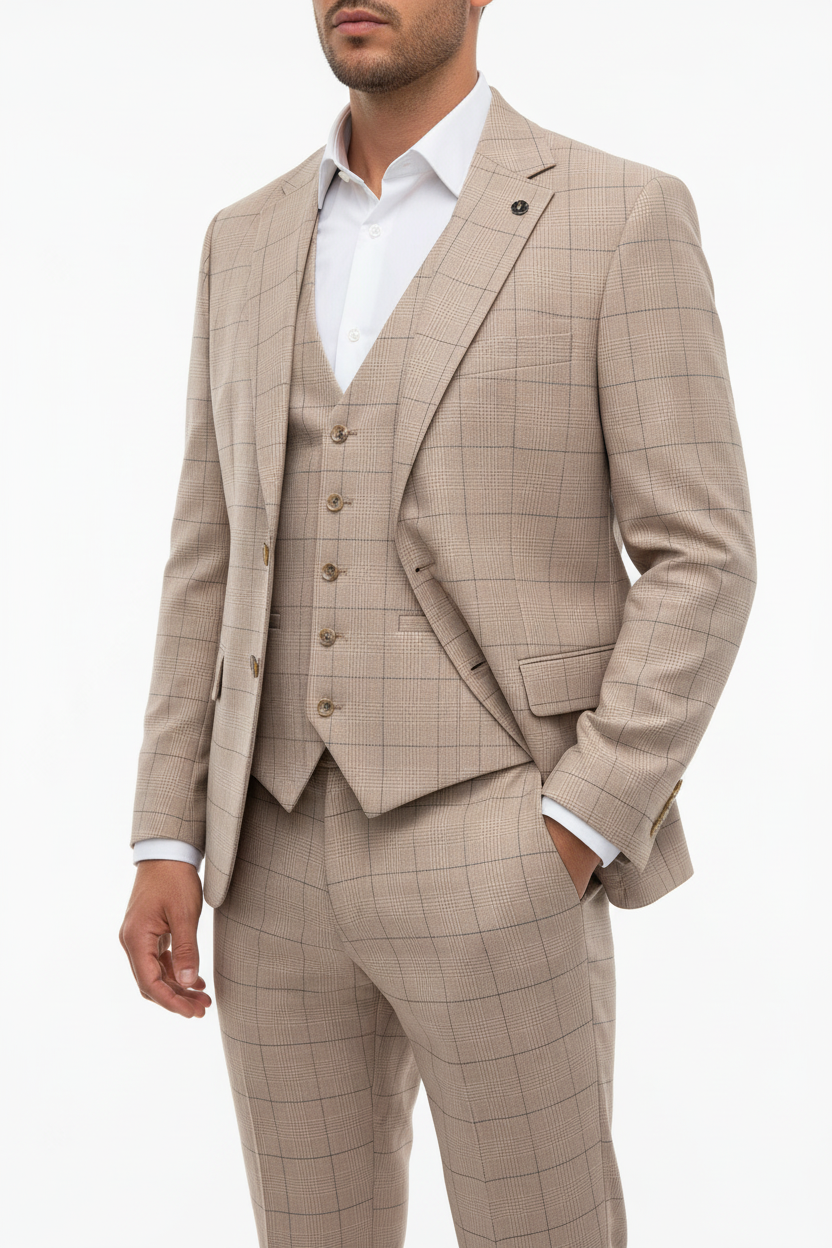 Napoli Three-Piece Suit Sand