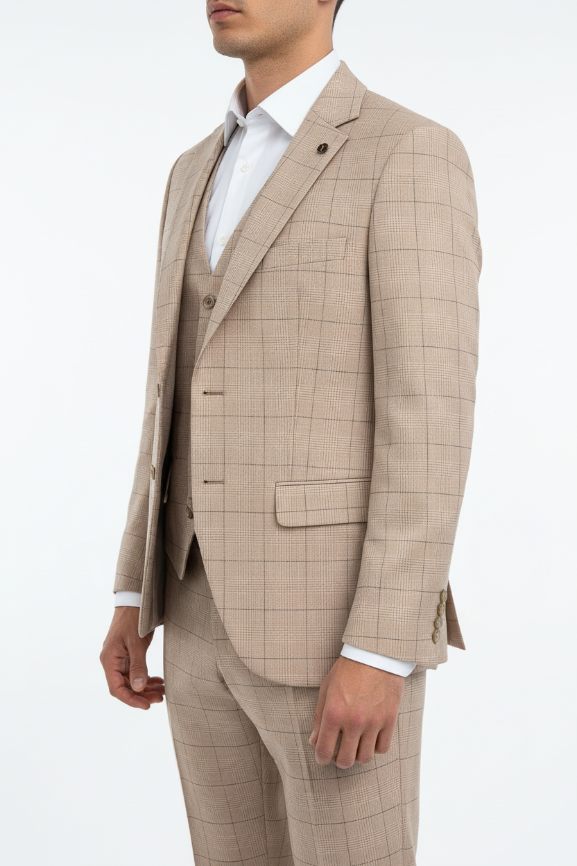 Napoli Three-Piece Suit Sand