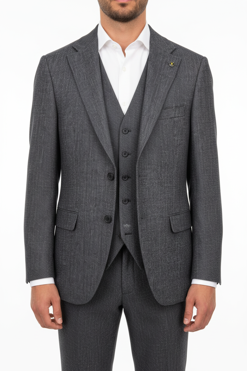 Raffaele Driedelig Pak Antraciet