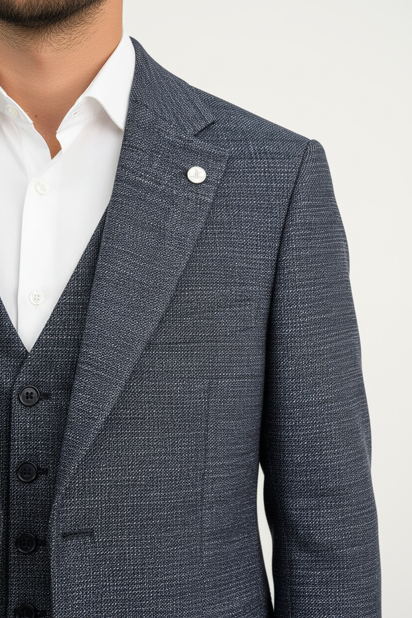 Raffaele Driedelig Pak Navy