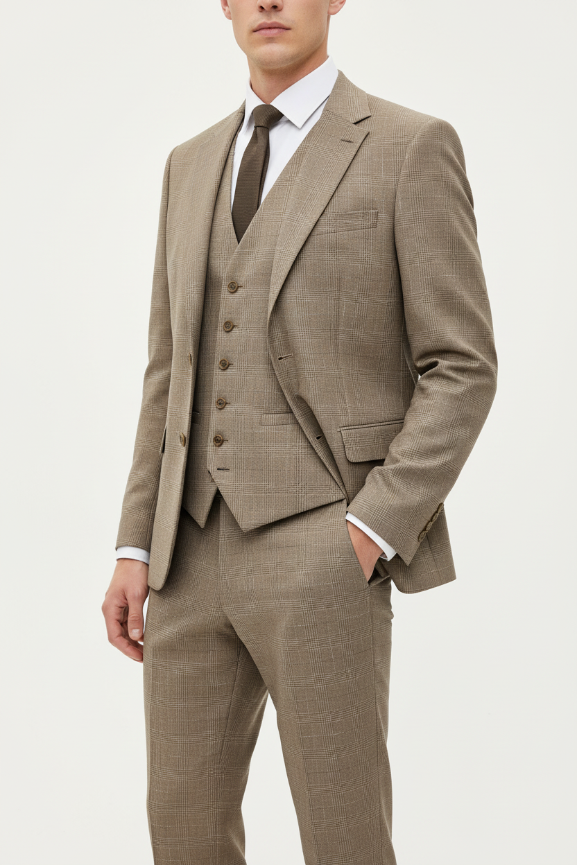 Napoli Three-piece Suit Taupe