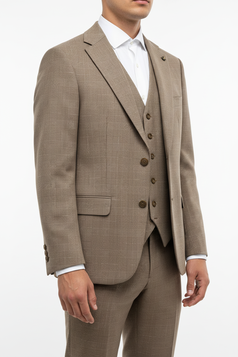 Napoli Three-piece Suit Taupe