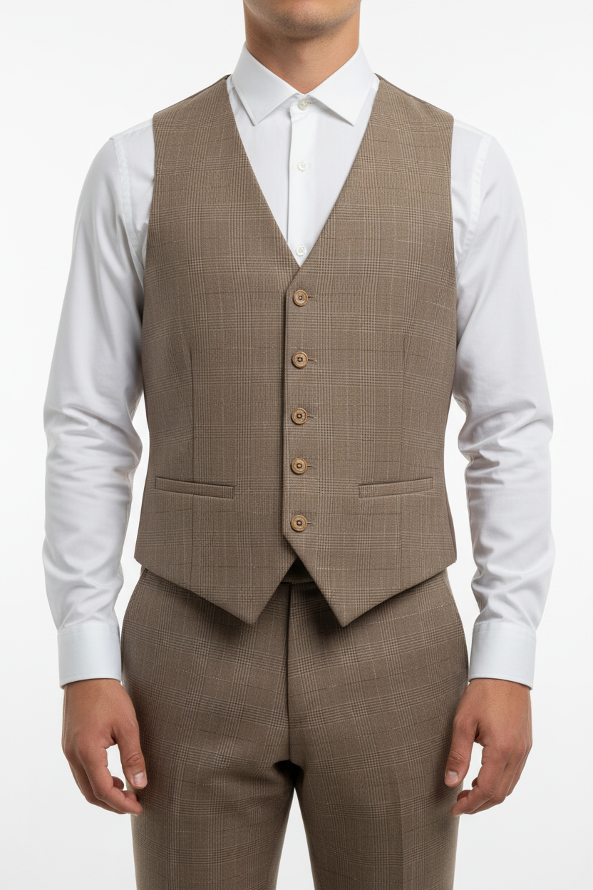 Napoli Three-piece Suit Taupe