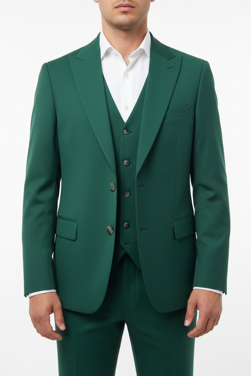 Verdi Three-piece Suit Green