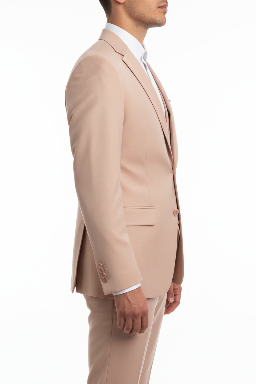 Monaco Three-piece Suit Salmon