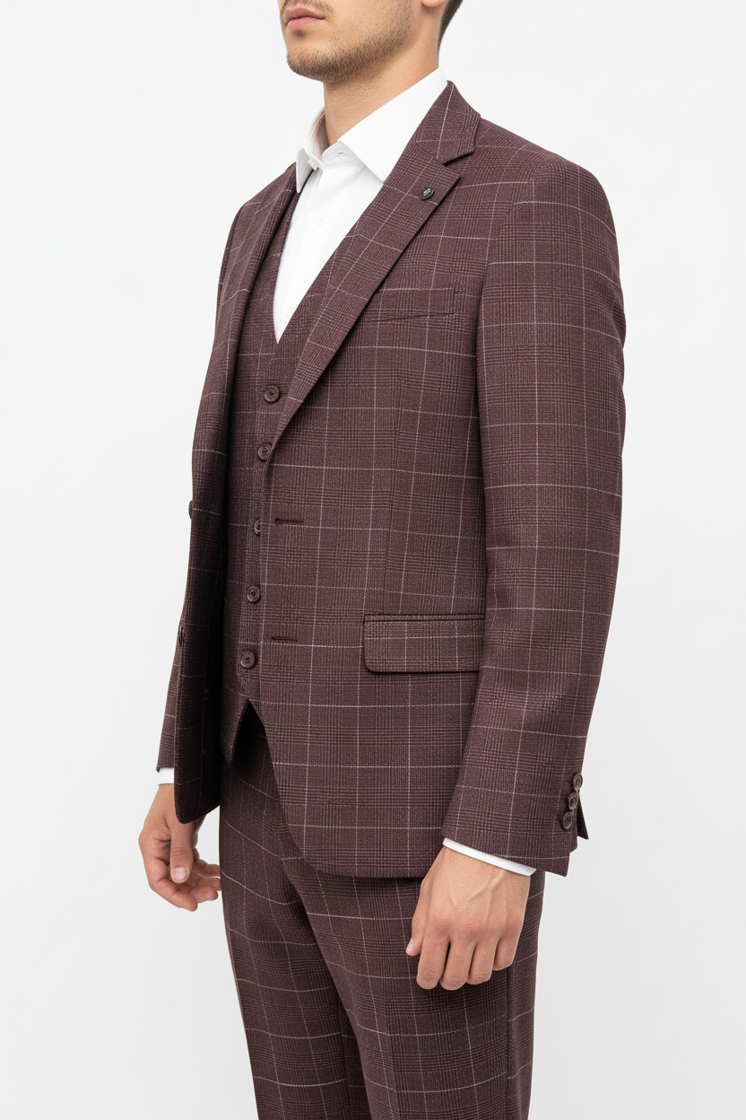 Napoli Driedelig Pak Bordeaux