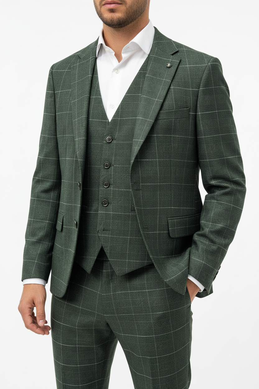 Napoli Three-piece Suit Khaki