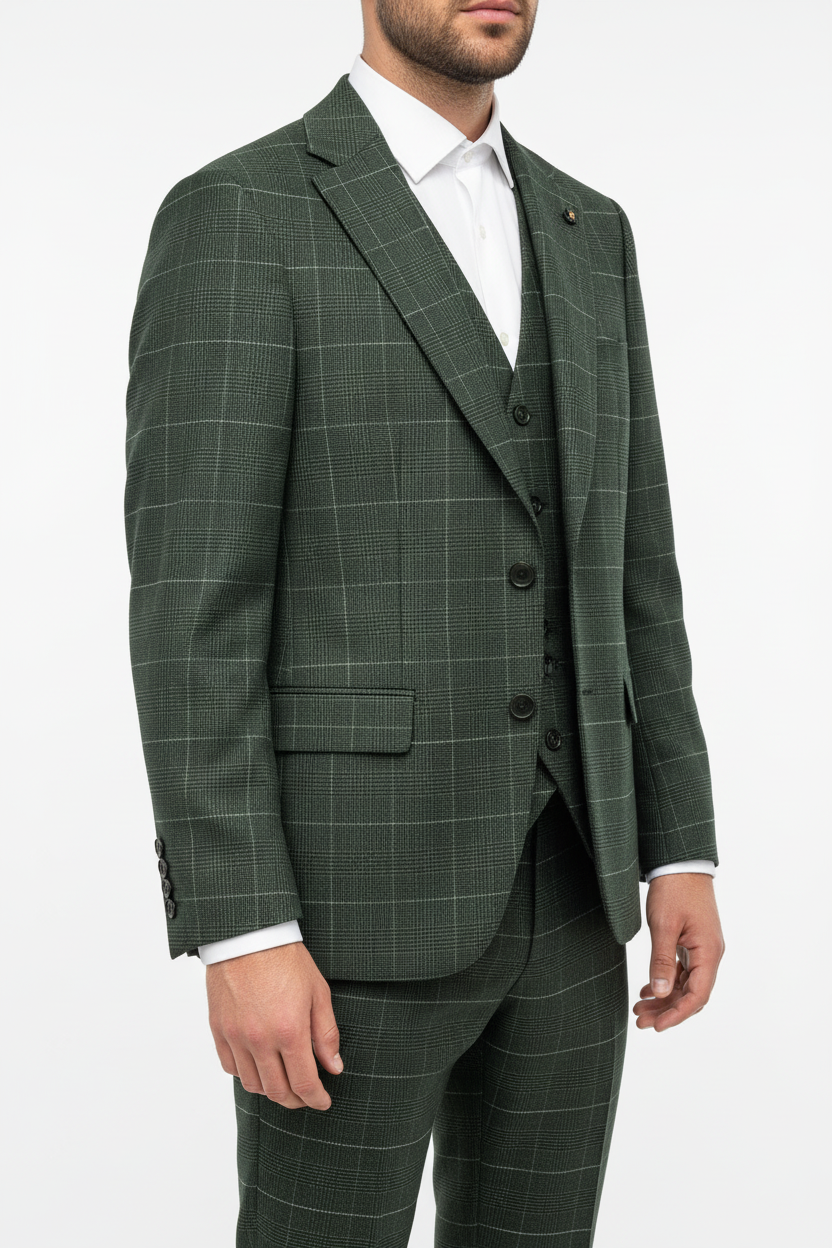 Napoli Three-piece Suit Khaki