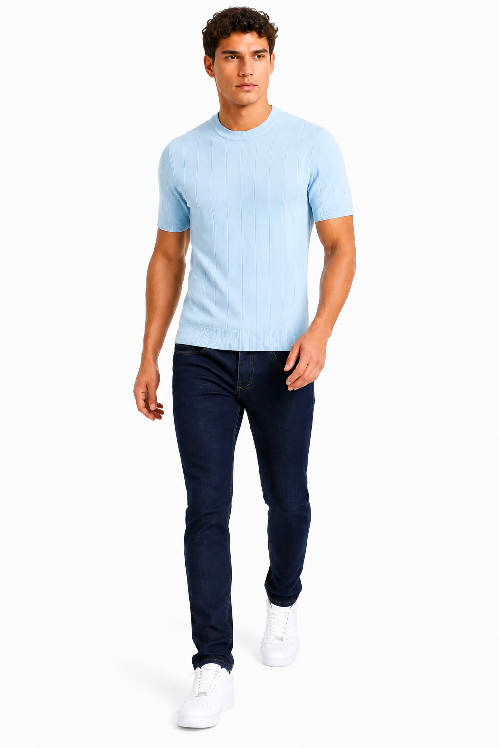 Capri set Jeans & Tshirt | Licht Blauw & Navy